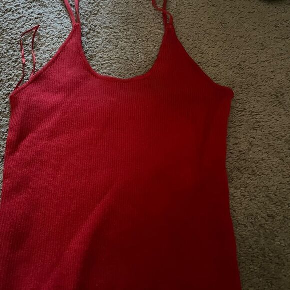 Zara small ribbed spaghetti strap top - Picture 7 of 9